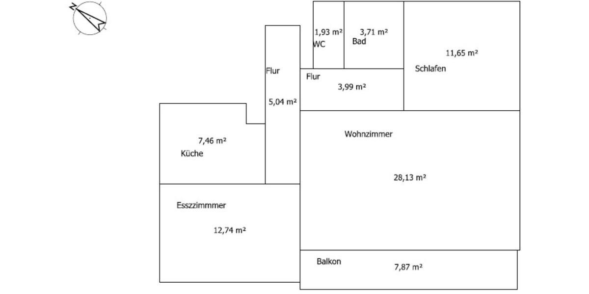 Etagenwohnung Eichstätt - 3 Zimmer, 77 m&sup2;, 1.000&euro; | Angebot:25645664