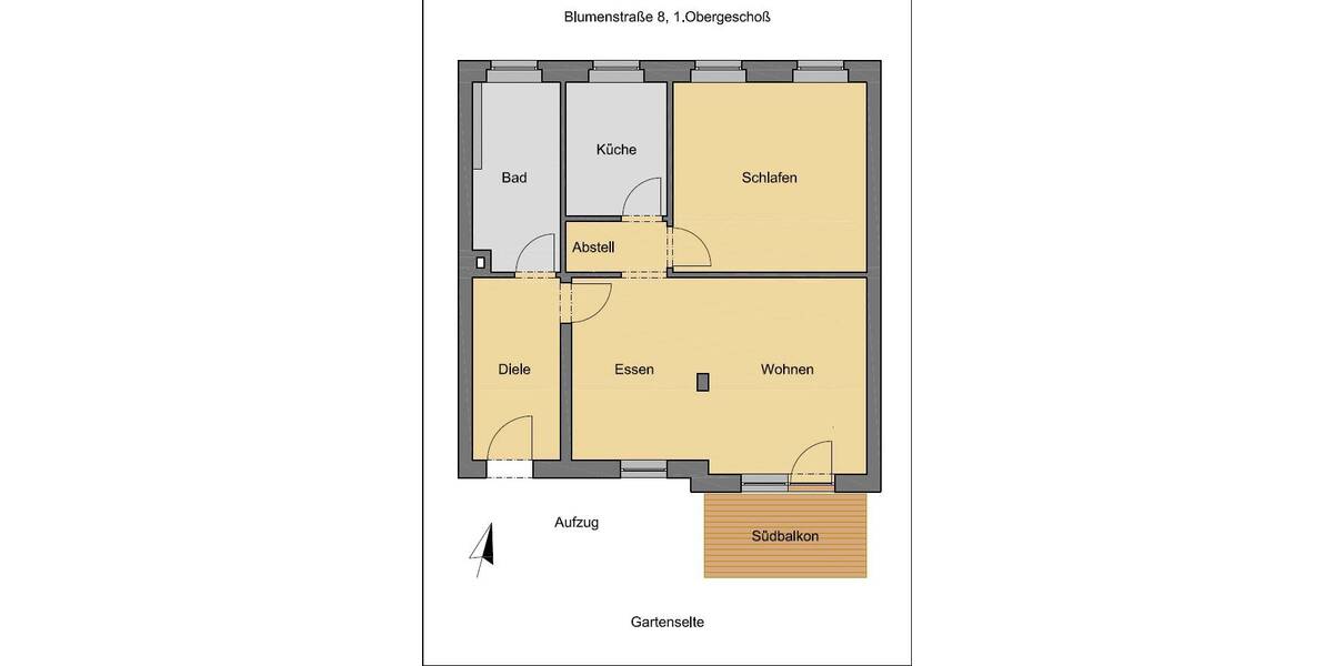 Etagenwohnung Gera Ostviertel - 2 Zimmer, 66 m&sup2;, 420&euro; | Angebot:26154818
