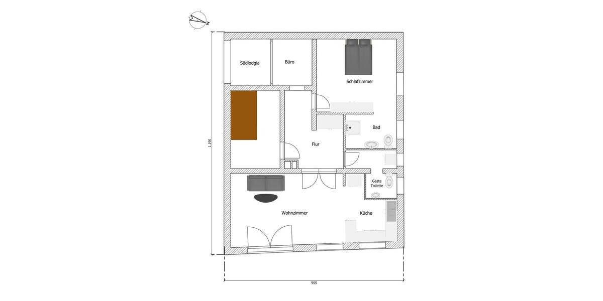 Etagenwohnung Bad Wörishofen - 2.5 Zimmer, 80 m&sup2;, 1.040&euro; | Angebot:25870722