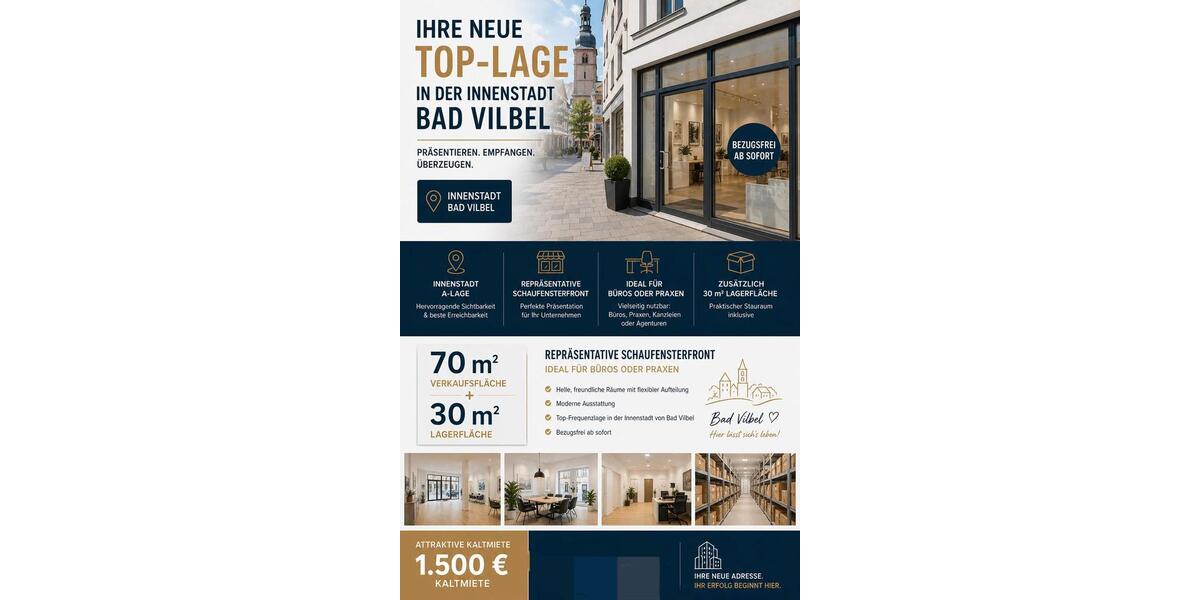 Gewerbeobjekt Bad Vilbel - 1.500&euro; | Angebot:26439292