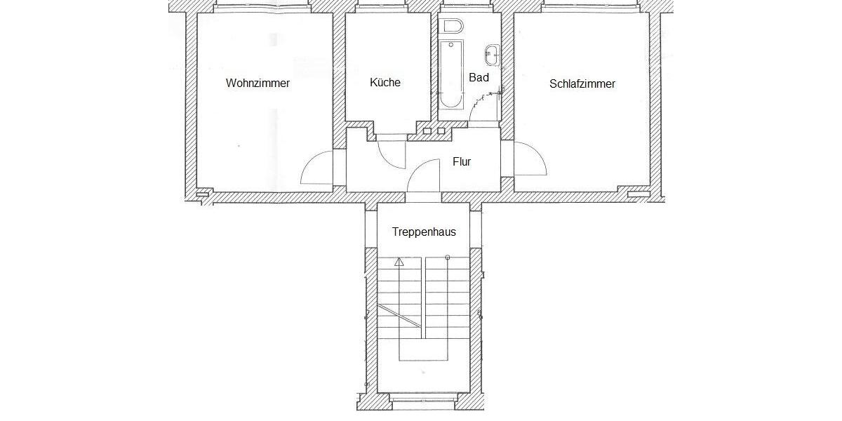 Erdgeschoßwohnung Frankenberg (Sachsen) - 2 Zimmer, 44 m&sup2;, 250&euro; | Angebot:26491691