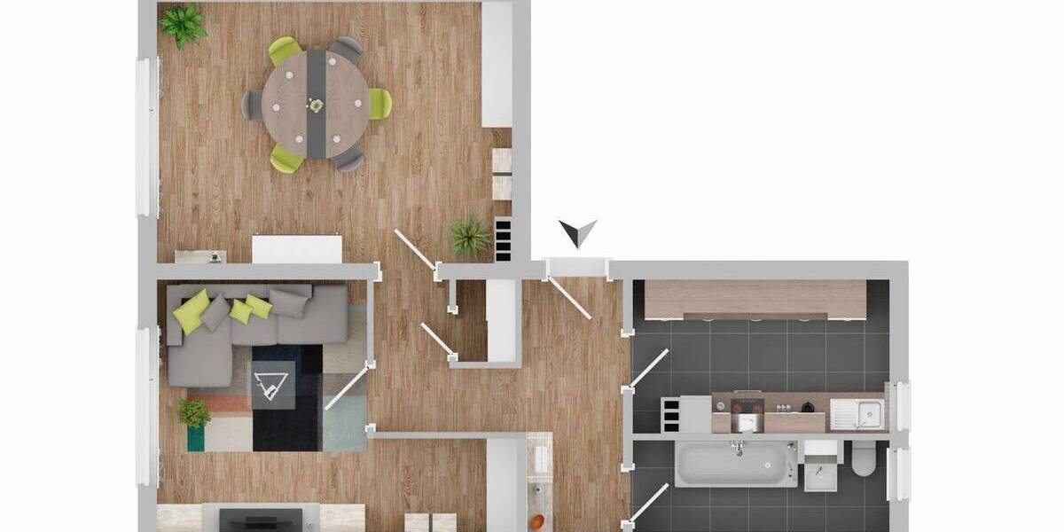 Etagenwohnung Zwickau Eckersbach - 2 Zimmer, 50 m&sup2;, 285&euro; | Angebot:26842164