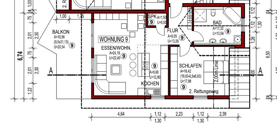 Etagenwohnung Dornhan - 2 Zimmer, 79 m&sup2;, 1.034&euro; | Angebot:26591994
