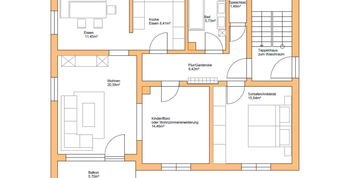 Etagenwohnung Abenberg - 3 Zimmer, 90 m&sup2;, 790&euro; | Angebot:25173890