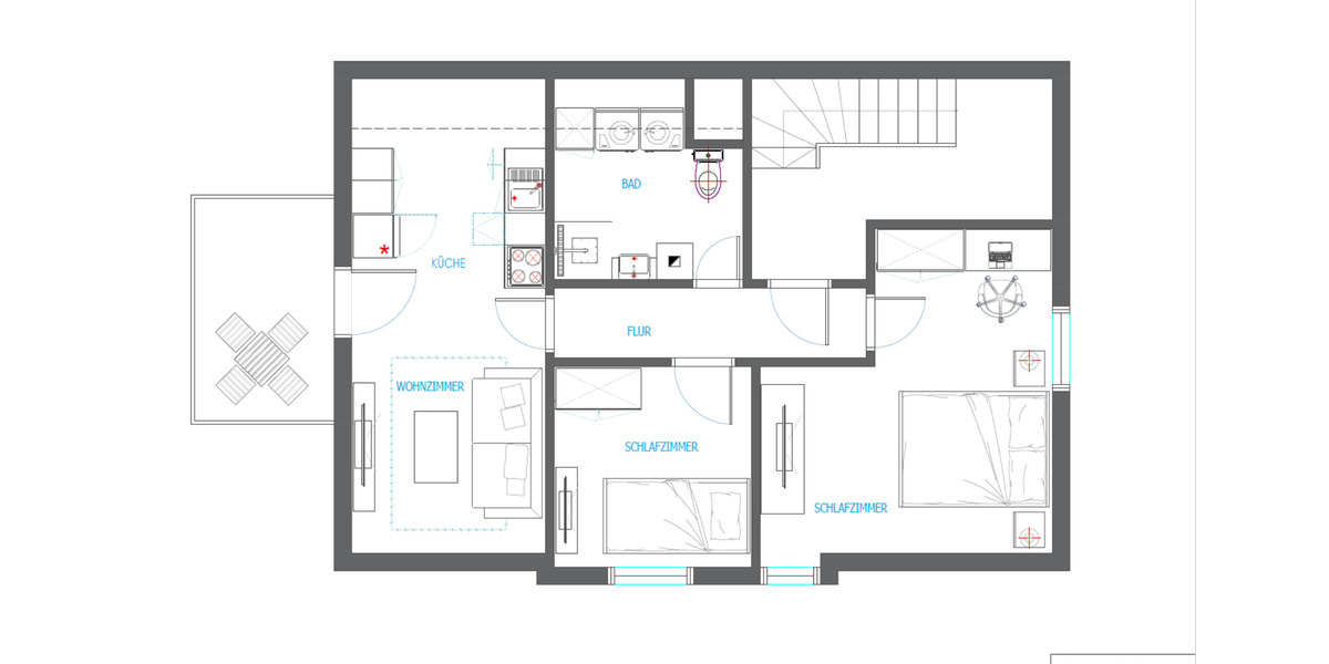 Dachgeschoßwohnung Haßmersheim - 3 Zimmer, 75 m&sup2;, 800&euro; | Angebot:25366413