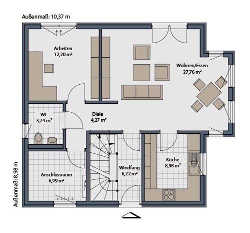 Einfamilienhaus Wesel Bislich - 5 Zimmer, 136 m&sup2;, 1.700&euro; | Angebot:26664415