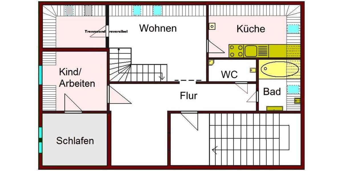 Maisonettenwohnung Weimar - 5 Zimmer, 80 m&sup2;, 890&euro; | Angebot:25417081