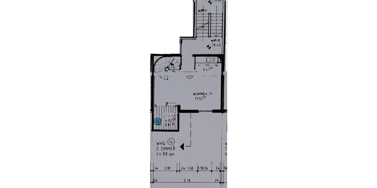 Etagenwohnung Wiesbaden Südost - 2 Zimmer, 50 m&sup2;, 750&euro; | Angebot:26826212