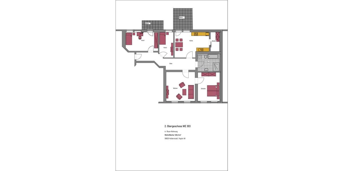 Etagenwohnung Halberstadt - 4 Zimmer, 125 m&sup2;, 1.165&euro; | Angebot:26165223
