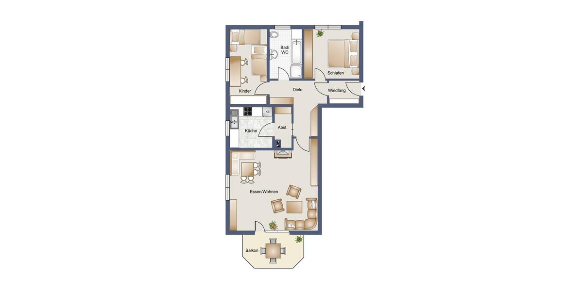 Etagenwohnung Sulzbach-Rosenberg Rosenberg - 3 Zimmer, 86 m&sup2;, 900&euro; | Angebot:26636171