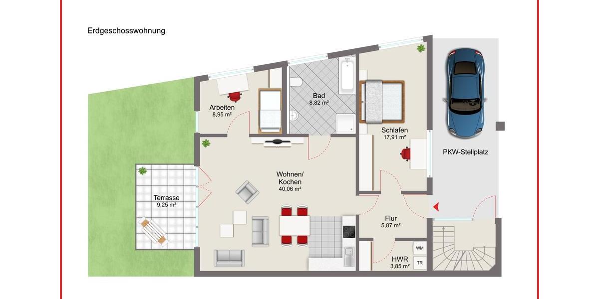 Barrierefreie 3-Raum-Wohnung 3 zimmer