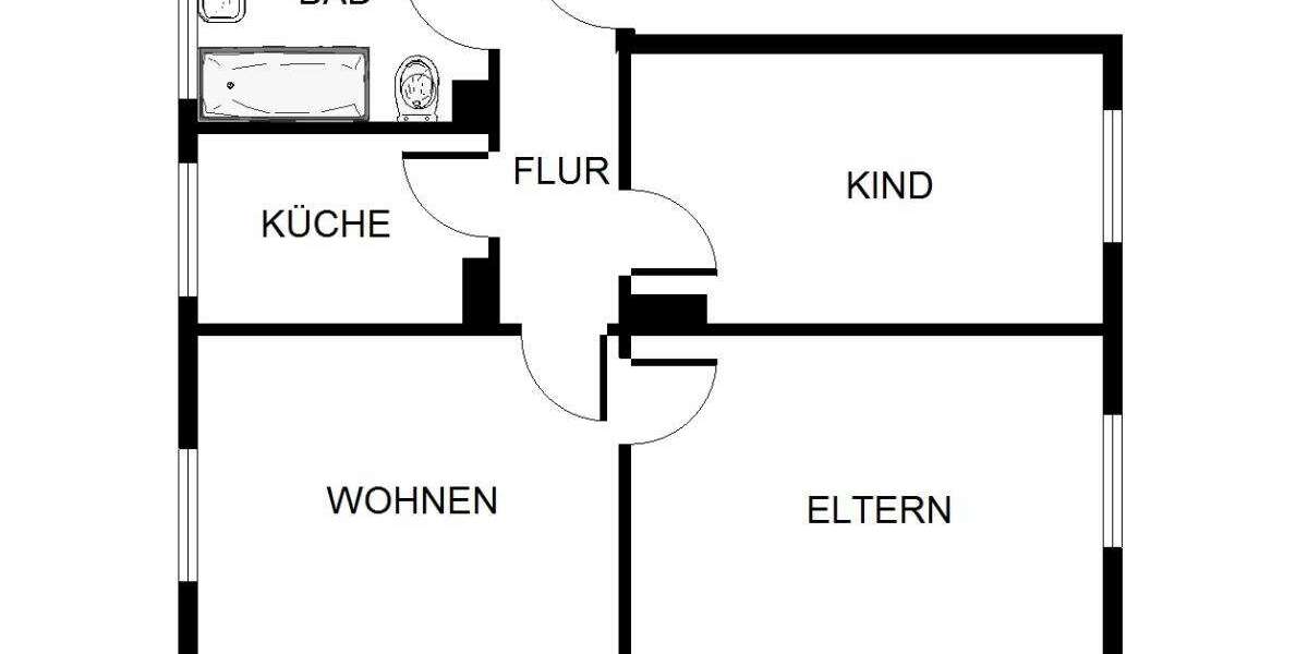 Etagenwohnung Gelsenkirchen Hassel - 4.5 Zimmer, 70 m&sup2;, 469&euro; | Angebot:26149968