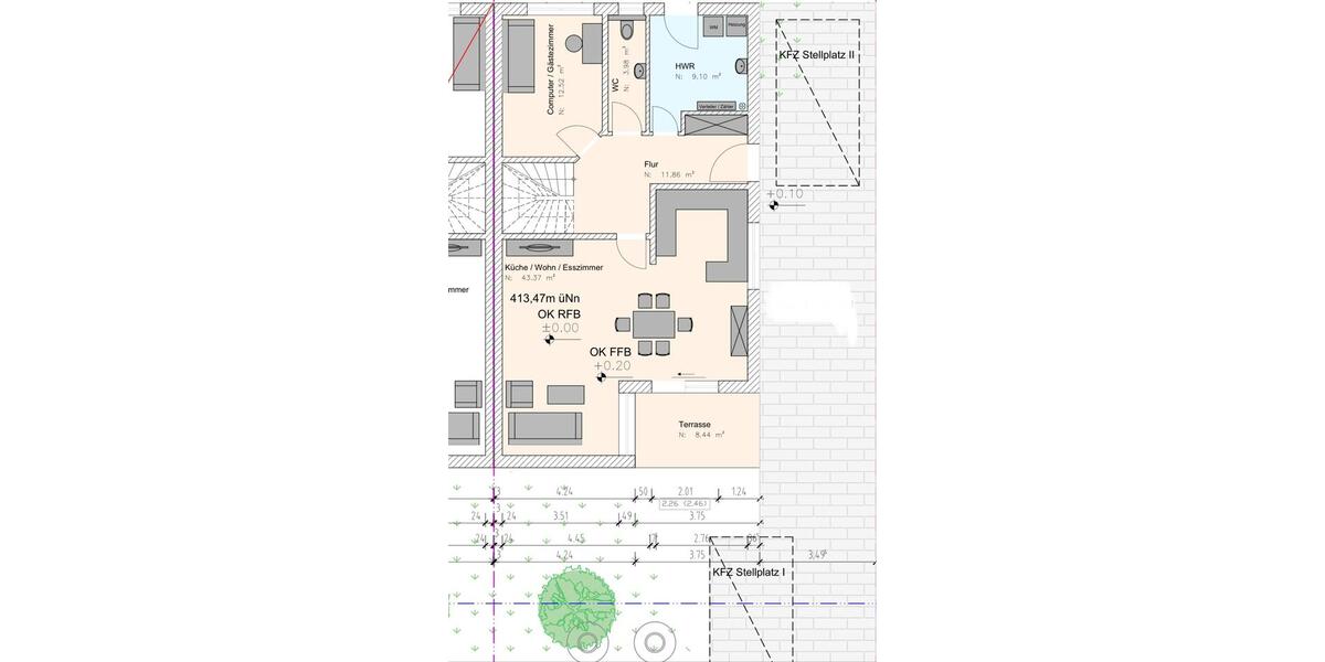 Doppelhaushälfte in Windsbach mit Terrasse und Garten zur Miete 5.5 zimmer