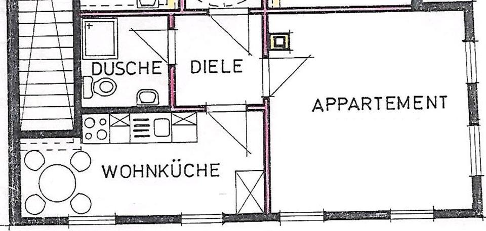 Etagenwohnung Künzelsau - 2 Zimmer, 41 m&sup2;, 520&euro; | Angebot:26701930