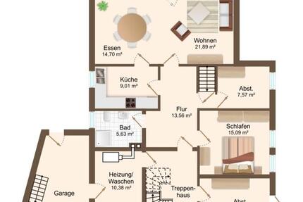 Erdgeschosswohnung 3 zimmer