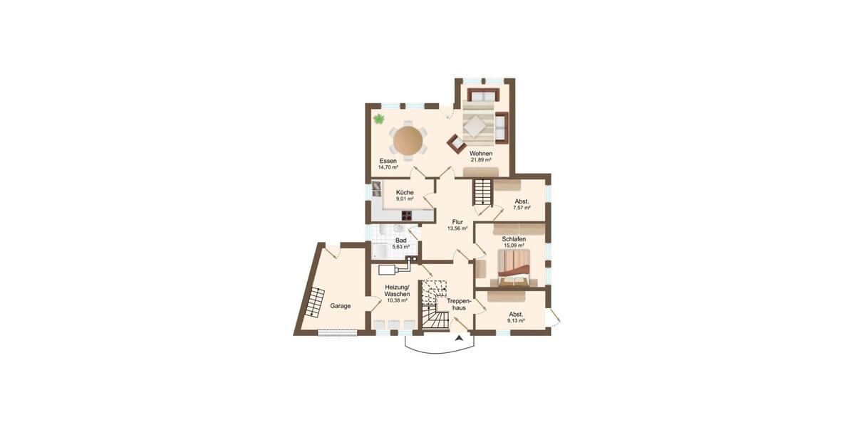 Erdgeschosswohnung 3 zimmer