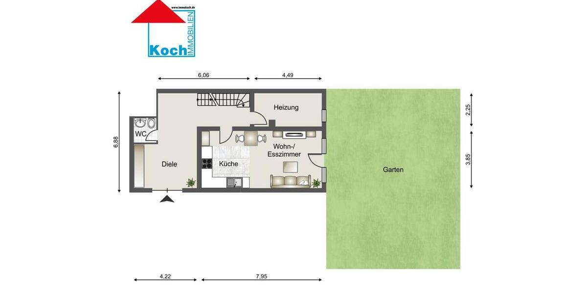 Große Doppelhaushälfte zur Miete in Rheinstetten-Forchheim 4 zimmer