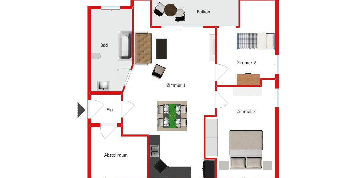 Dachgeschoßwohnung Dillenburg - 3 Zimmer, 81 m&sup2;, 660&euro; | Angebot:25649048