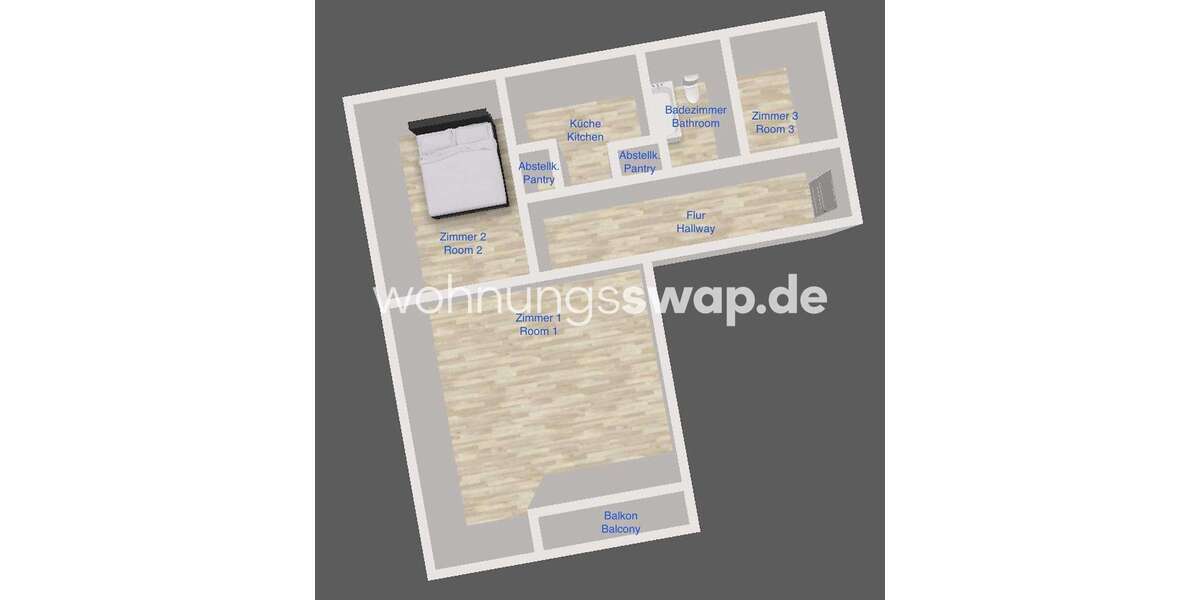 Etagenwohnung Berlin-12107 12107 - 3 Zimmer, 73 m&sup2;, 860&euro; | Angebot:25216990