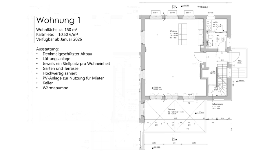 Wohnen im Poetengang – Doppelhaushälfte 4 zimmer