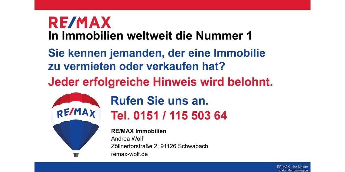 Etagenwohnung Zirndorf - 3 Zimmer, 72 m&sup2;, 530&euro; | Angebot:24689922