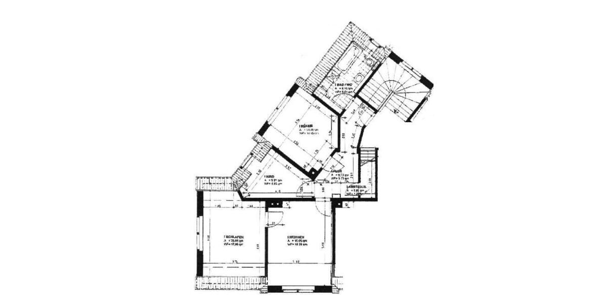 Dachgeschoßwohnung Löbau - 3 Zimmer, 77 m&sup2;, 425&euro; | Angebot:25869642