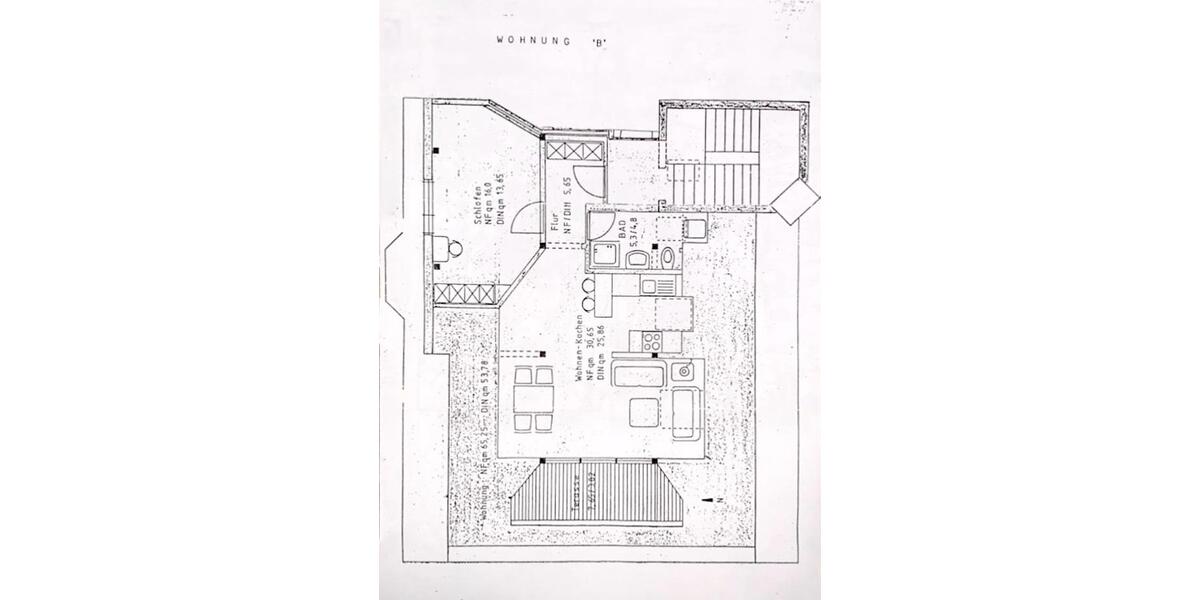Dachgeschoßwohnung Augsburg Oberhausen - 2 Zimmer, 60 m&sup2;, 710&euro; | Angebot:26363013