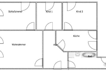 Wohnung Hildburghausen - 4 Zimmer, 73 m&sup2;, 440&euro; | Angebot:26194124
