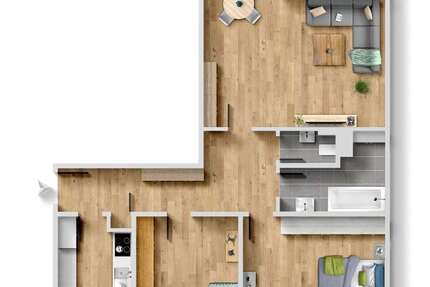 Wohnung Königsbrunn - 3 Zimmer, 82 m&sup2;, 1.300&euro; | Angebot:26759550