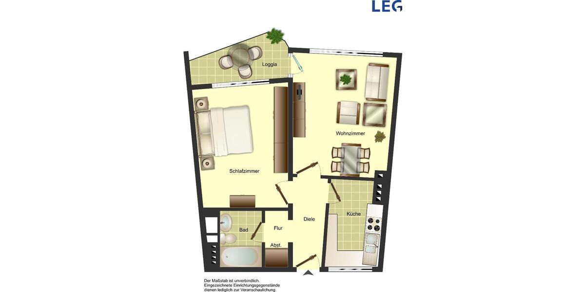 Erdgeschoßwohnung Solingen Wald - 2.5 Zimmer, 50 m&sup2;, 449&euro; | Angebot:24489874