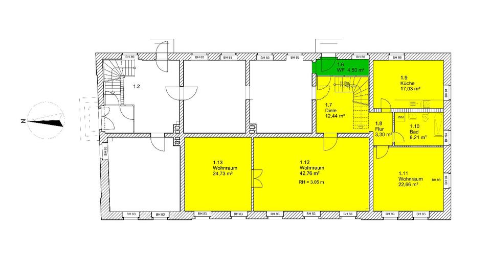Maisonettenwohnung Kyritz - 5 Zimmer, 194 m&sup2;, 1.300&euro; | Angebot:26082938