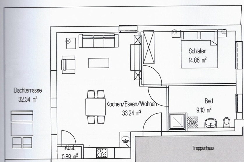 Penthouse-Wohnung zimmer