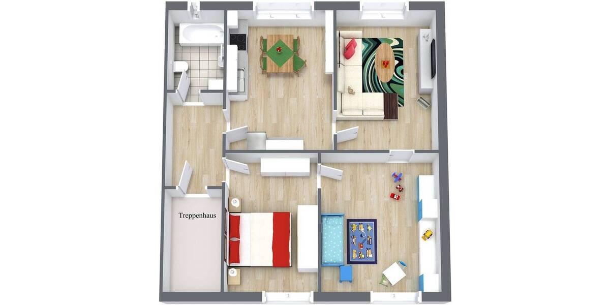 Etagenwohnung Halle Freiimfelde - 3 Zimmer, 71 m&sup2;, 499&euro; | Angebot:26754065