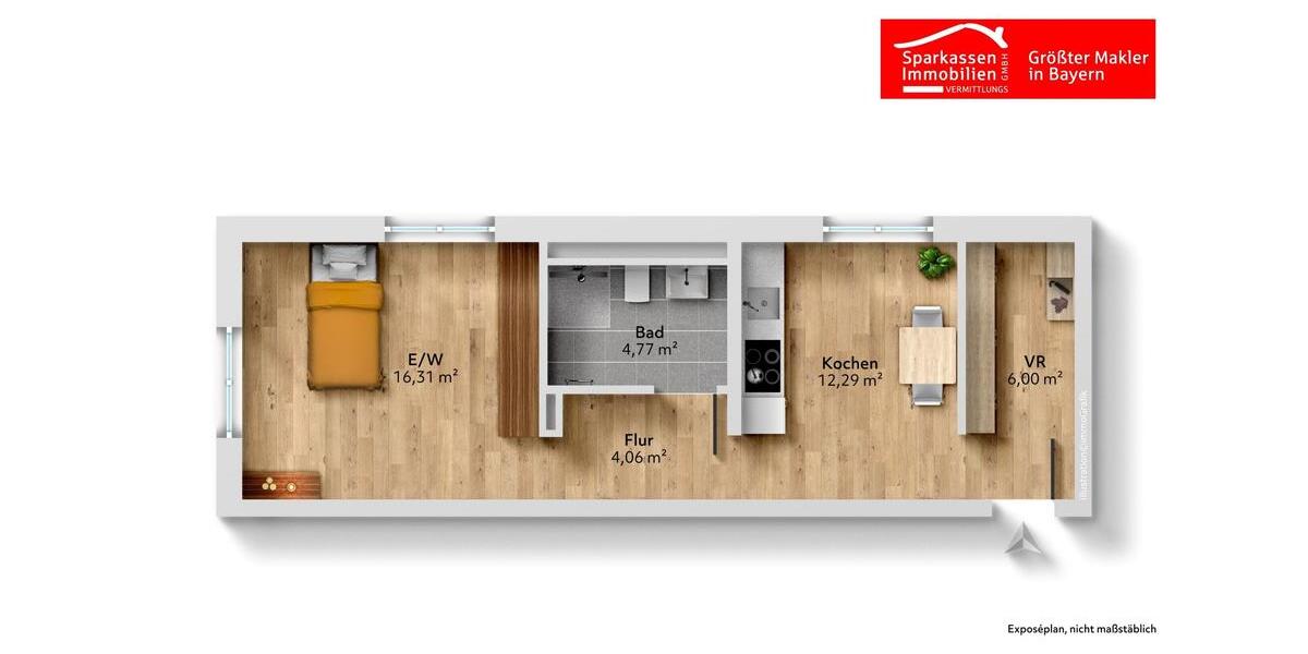 Etagenwohnung Berchtesgaden - 1 Zimmer, 43 m&sup2;, 890&euro; | Angebot:24960962