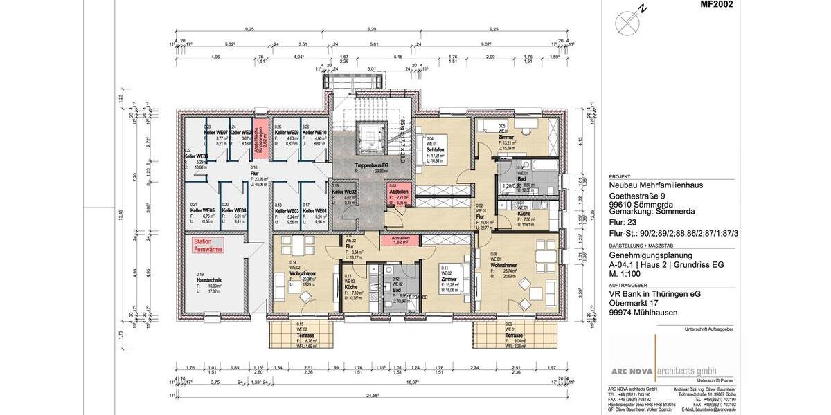 Etagenwohnung Sömmerda - 3 Zimmer, 97 m&sup2;, 1.258&euro; | Angebot:22779654