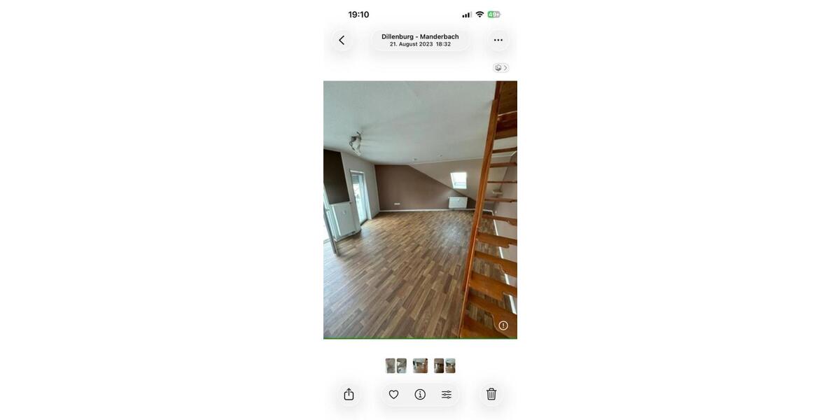Dachgeschoßwohnung Dillenburg Manderbach - 2 Zimmer, 44 m&sup2;, 460&euro; | Angebot:25396584