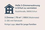 Etagenwohnung Erfurt Andreasvorstadt - 3 Zimmer, 80 m&sup2;, 918&euro; | Angebot:24794136