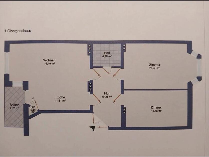 Gut geschnittene Altbauwohnung mit Balkon, Keller + Gartennutzung zimmer