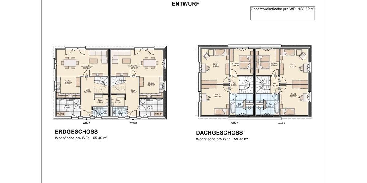 Doppelhaushälfte Hemmoor - 4 Zimmer, 124 m&sup2;, 1.450&euro; | Angebot:26618419