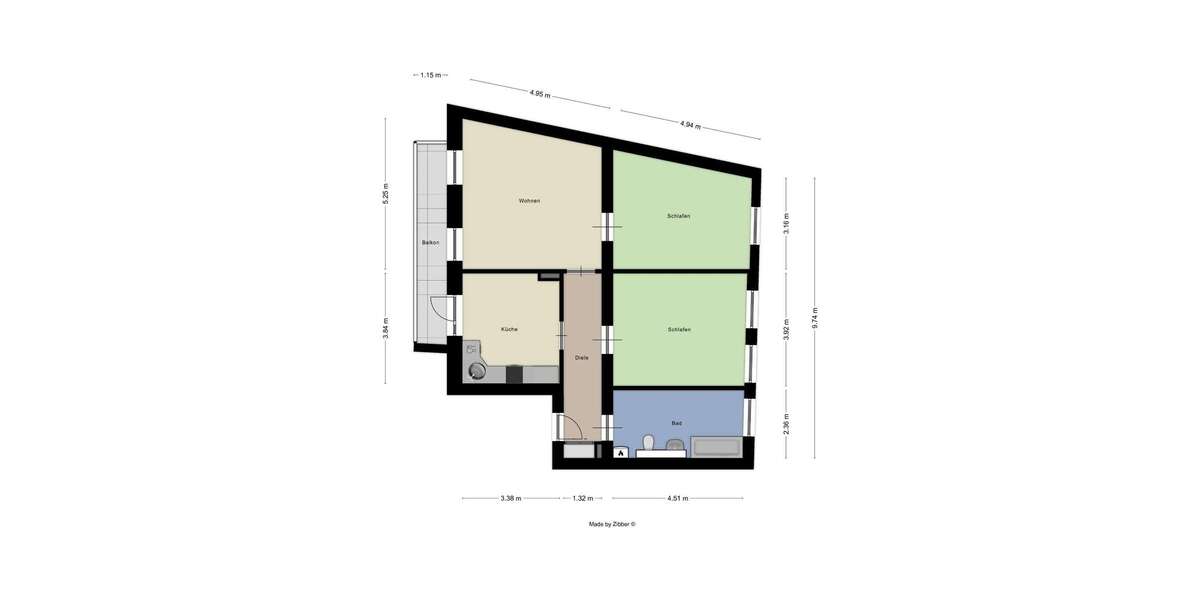 Etagenwohnung Wuppertal - 3 Zimmer, 100 m&sup2;, 970&euro; | Angebot:27266166