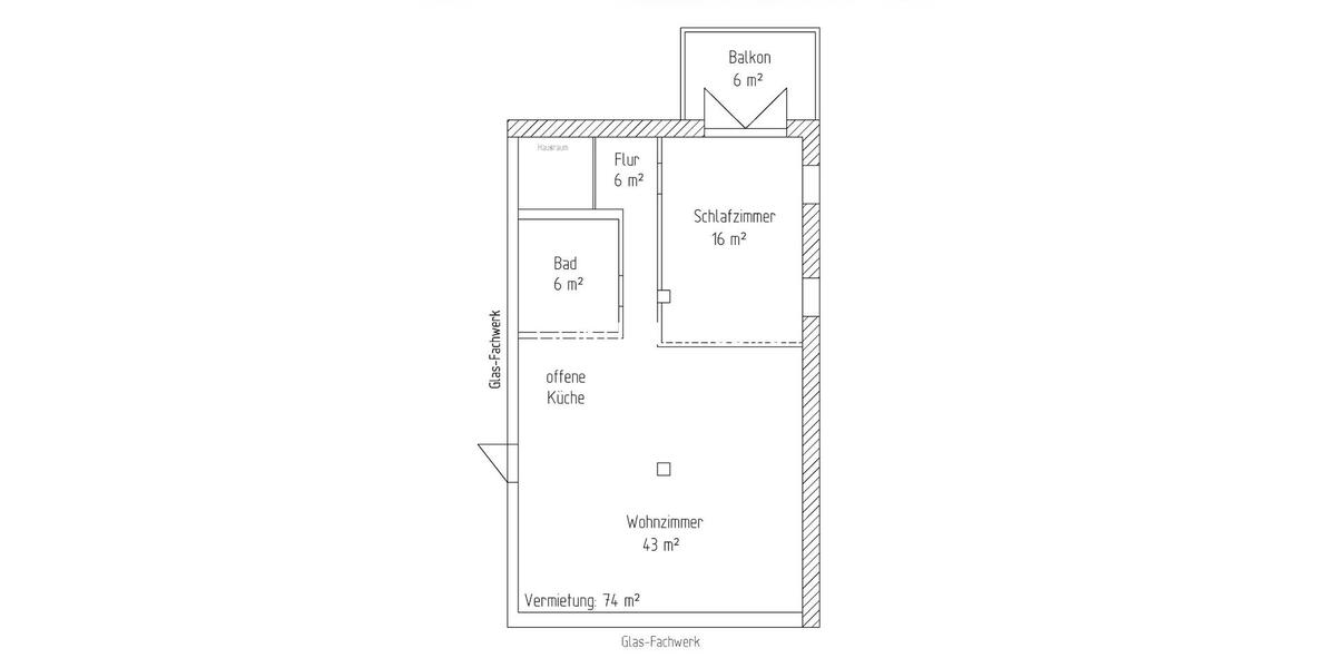 Etagenwohnung Schmalkalden - 2 Zimmer, 74 m&sup2;, 500&euro; | Angebot:26262230
