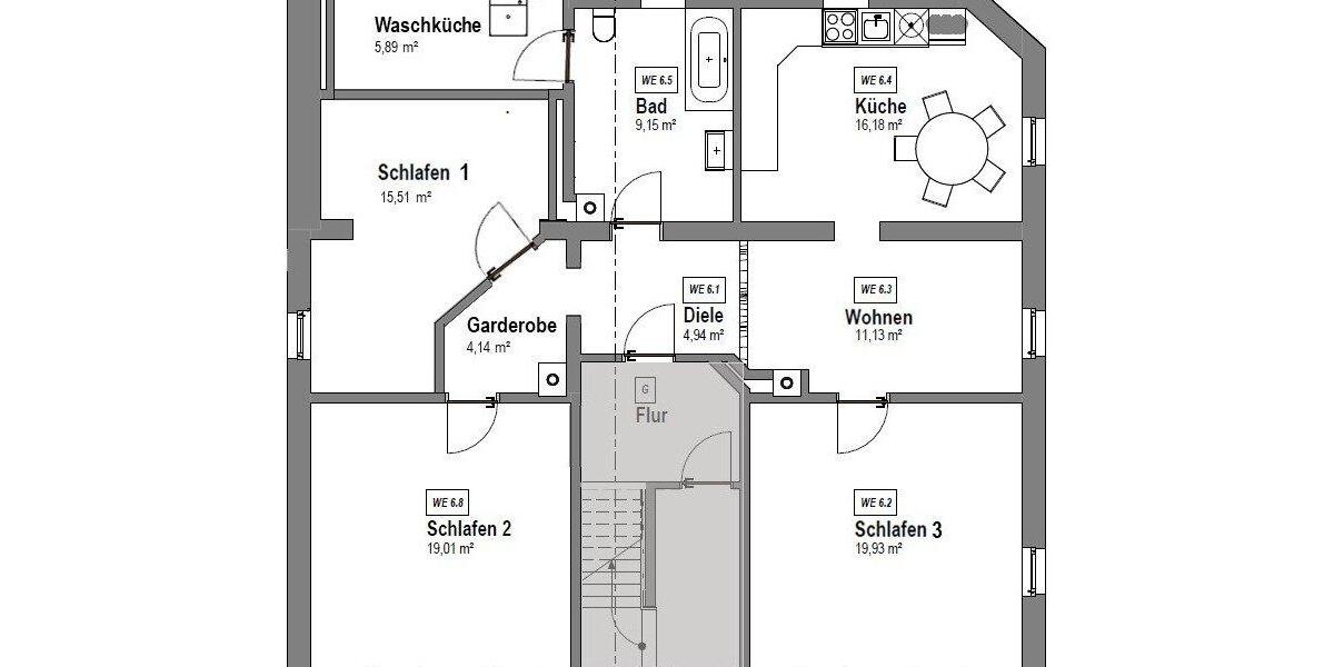 Etagenwohnung Burgpreppach - 5 Zimmer, 105 m&sup2;, 780&euro; | Angebot:26611721