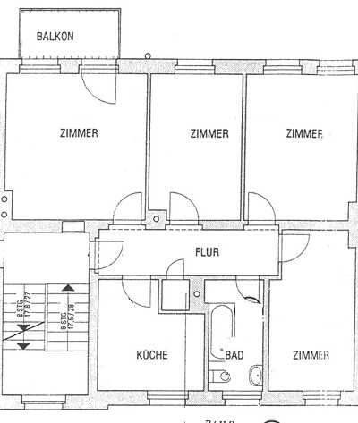 Etagenwohnung Riesa Pausitzer Delle - 4 Zimmer, 76 m&sup2;, 449&euro; | Angebot:26418868
