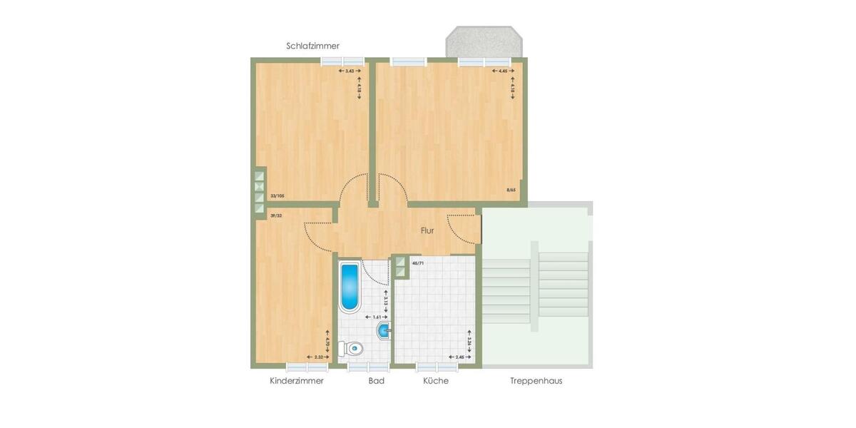 3-Raum Wohnung mit Balkon in der Altstadt 3 zimmer