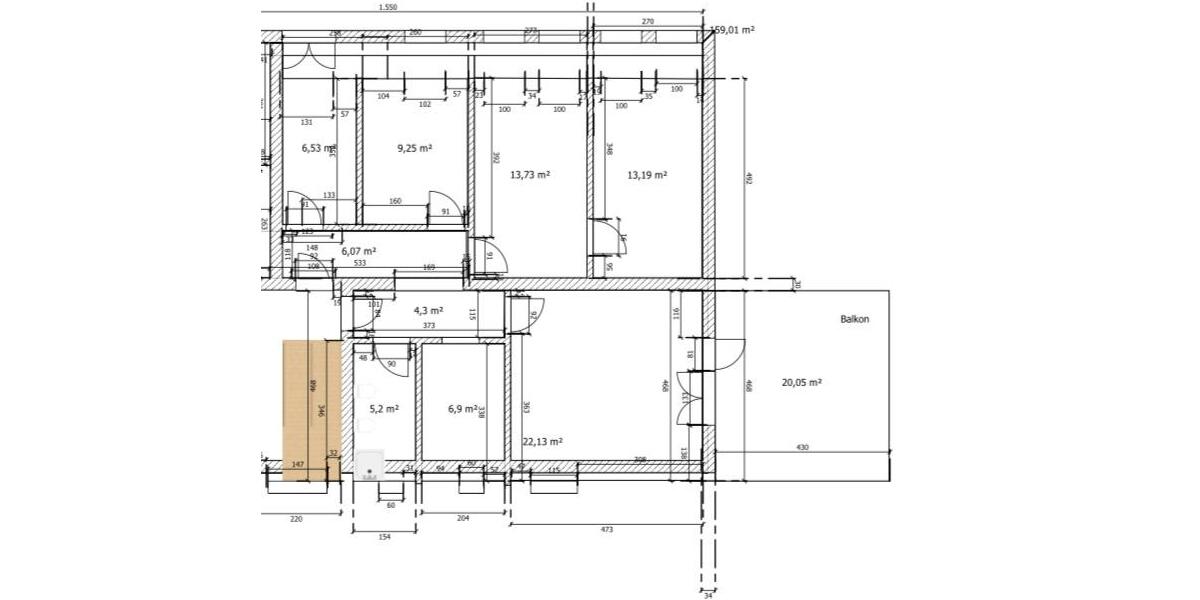 Etagenwohnung Sailauf - 2 Zimmer, 52 m&sup2;, 650&euro; | Angebot:24711928