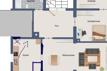 Schöne Erdgeschosswohnung mit Garten & Garage zimmer