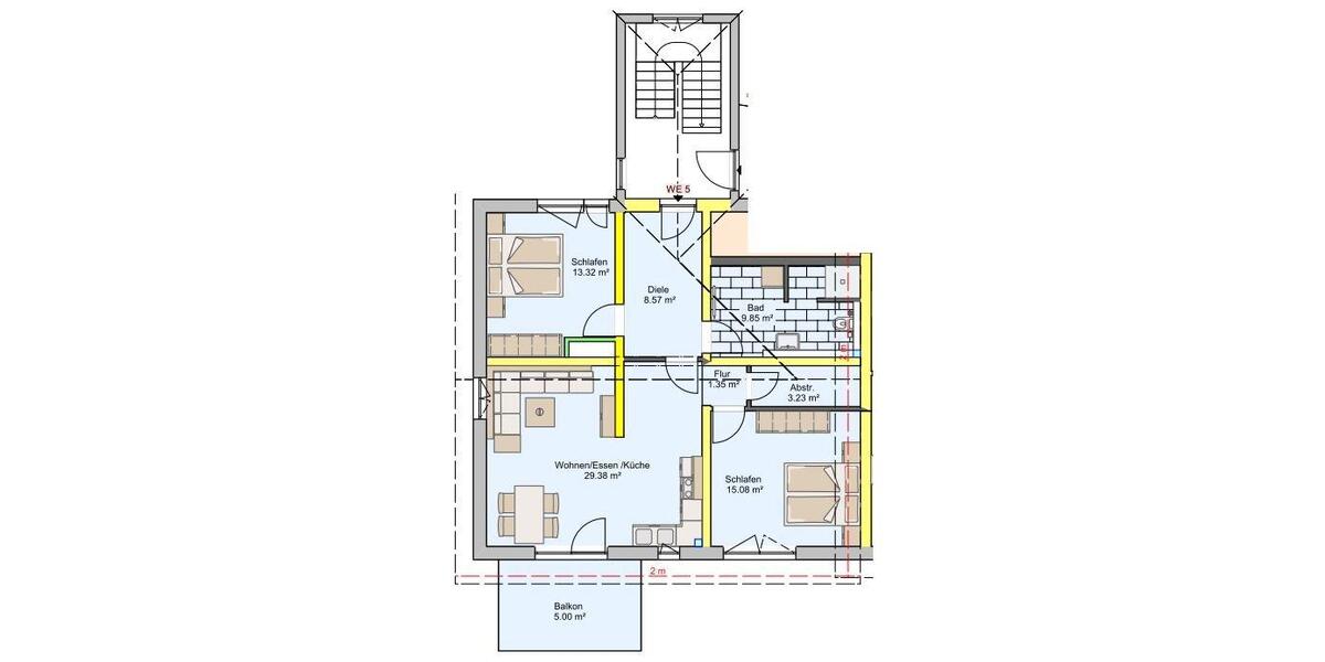 Etagenwohnung Bruttig-Fankel Fankel - 3 Zimmer, 86 m&sup2;, 899&euro; | Angebot:26545196