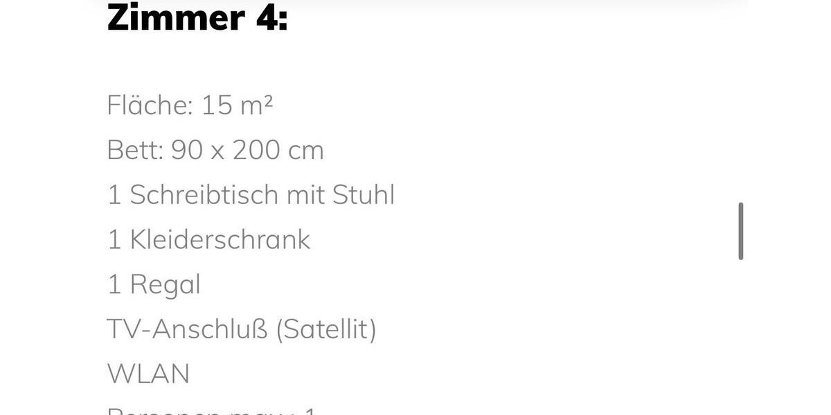Wohnen auf Zeit Bad Kissingen - 4 Zimmer, 15 m&sup2;, 390&euro; | Angebot:26198456