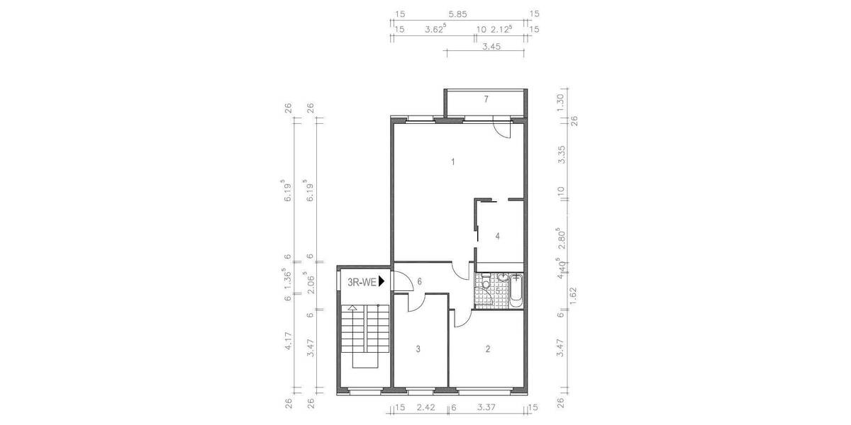 Etagenwohnung Gera Lusan - 3 Zimmer, 70 m&sup2;, 410&euro; | Angebot:26319114