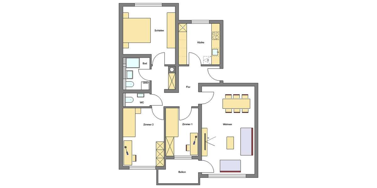 Etagenwohnung Darmstadt Arheilgen - 4 Zimmer, 88 m&sup2;, 1.005&euro; | Angebot:25235286